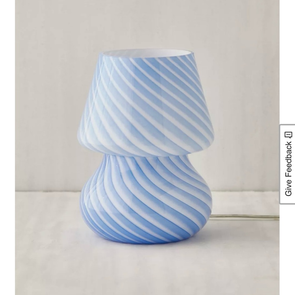 Urban Outfitters Ansel Glass Table Lamp in Sky